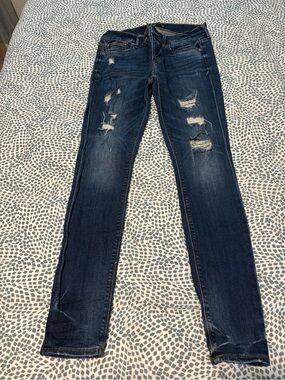 Express Blue Stretch Skinny Jeans